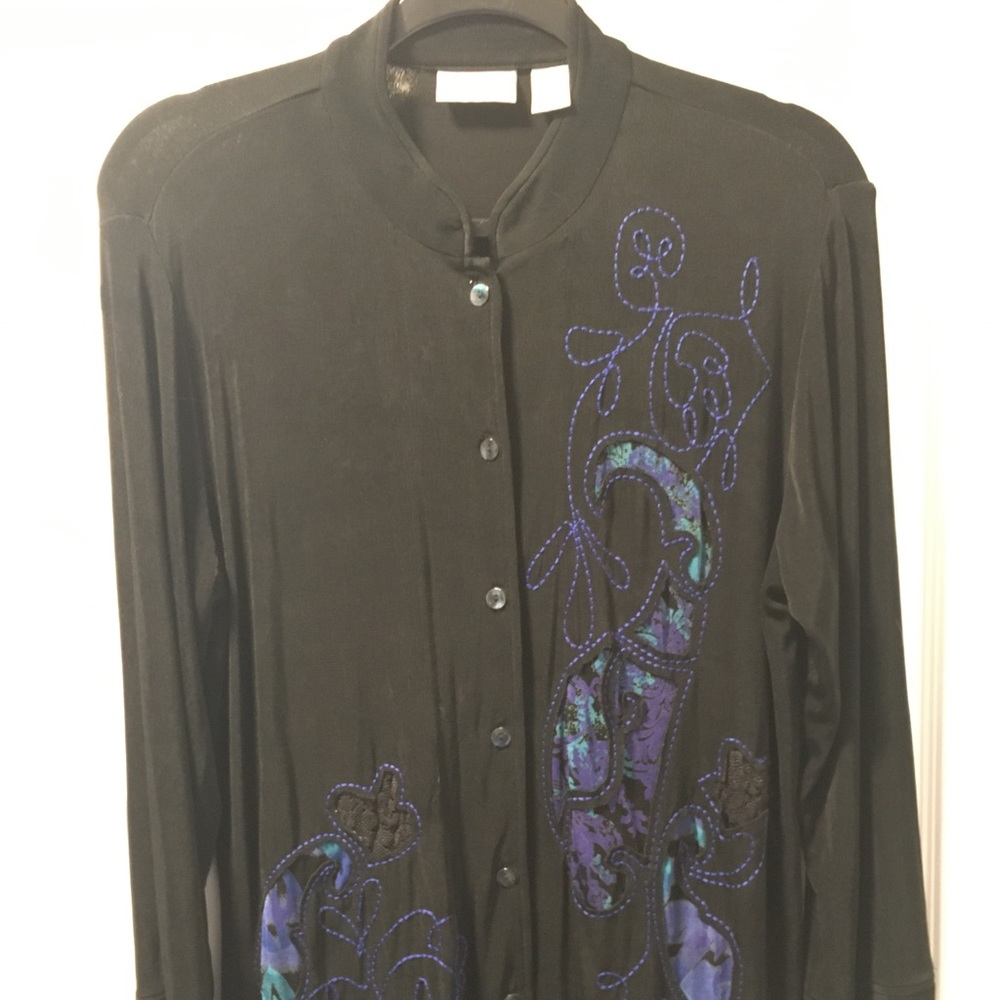 Chico’s Embroidered Tunic/Jacket Size L
